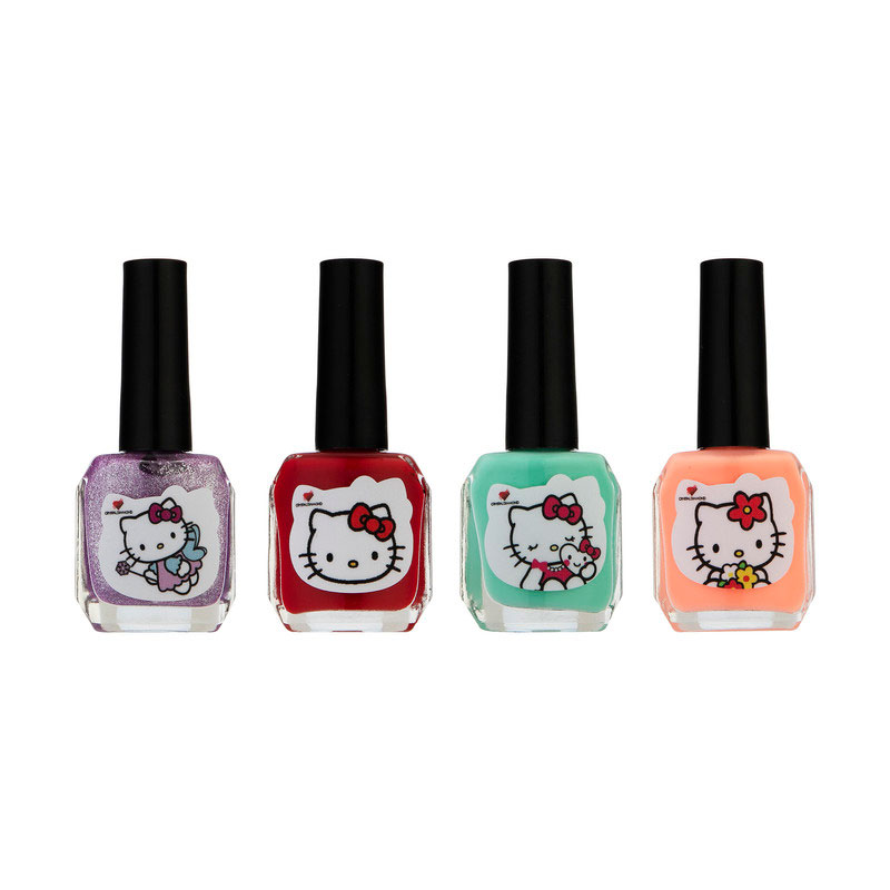 لاک ناخن کریستال دایموند مدل HELLO KITTY بسته 4 عددی